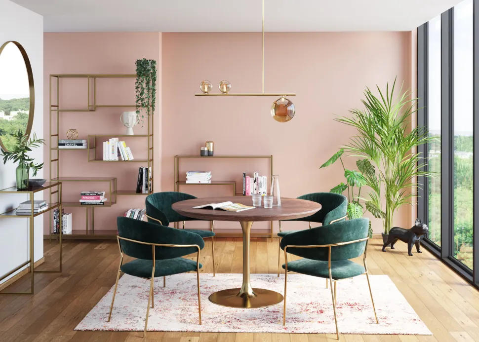 Armlehnstuhl Belle Velvet Grün (2/Set)