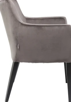 Armlehnstuhl Black Mode Velvet Grau