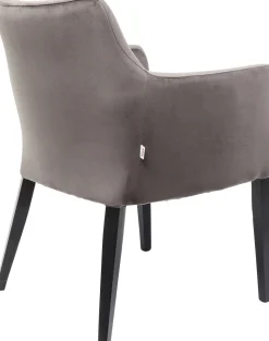 Armlehnstuhl Black Mode Velvet Grau