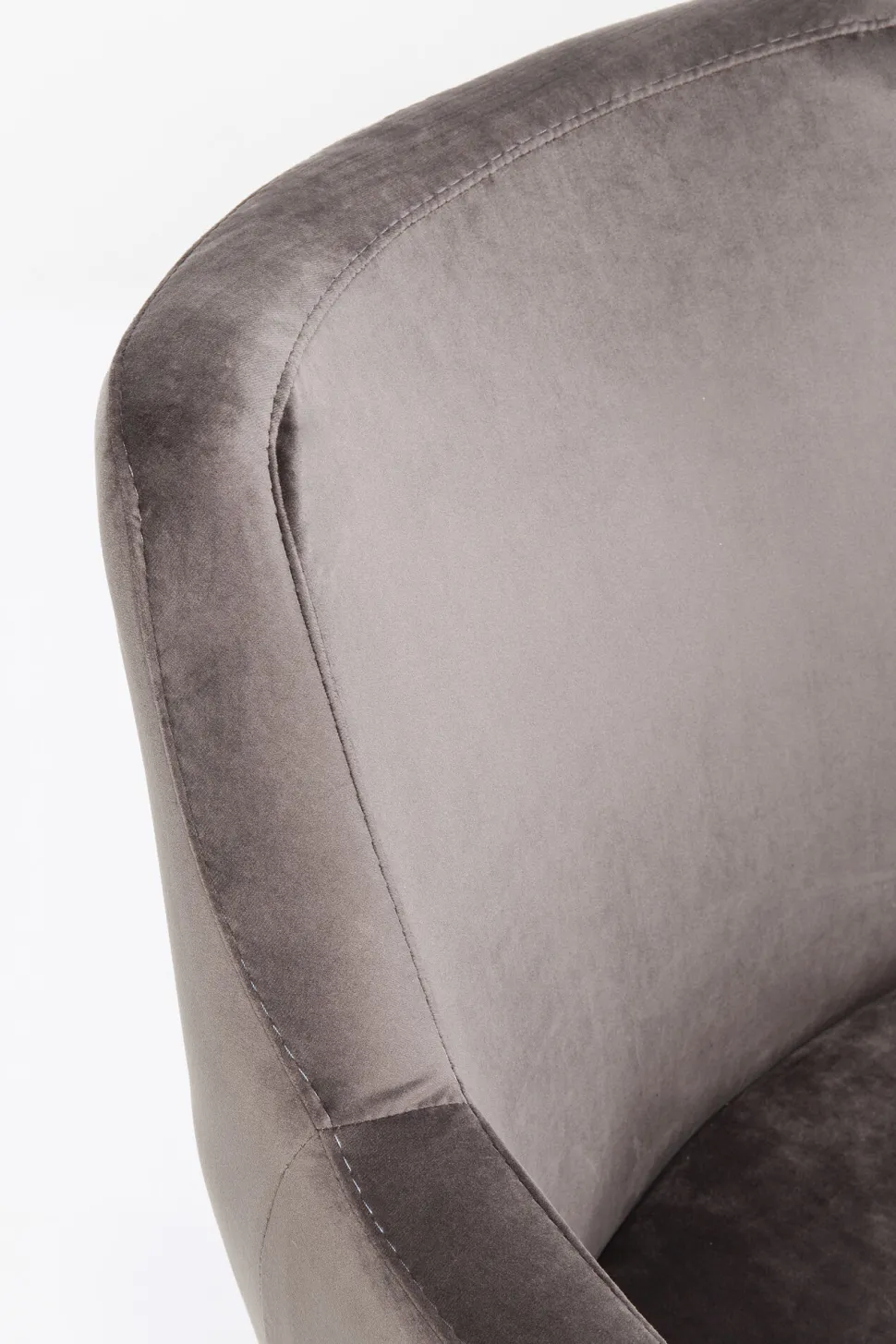 Armlehnstuhl Black Mode Velvet Grau