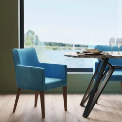 Armlehnstuhl Mode Velvet Petrol