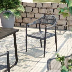 Armlehnstuhl Palma Grau