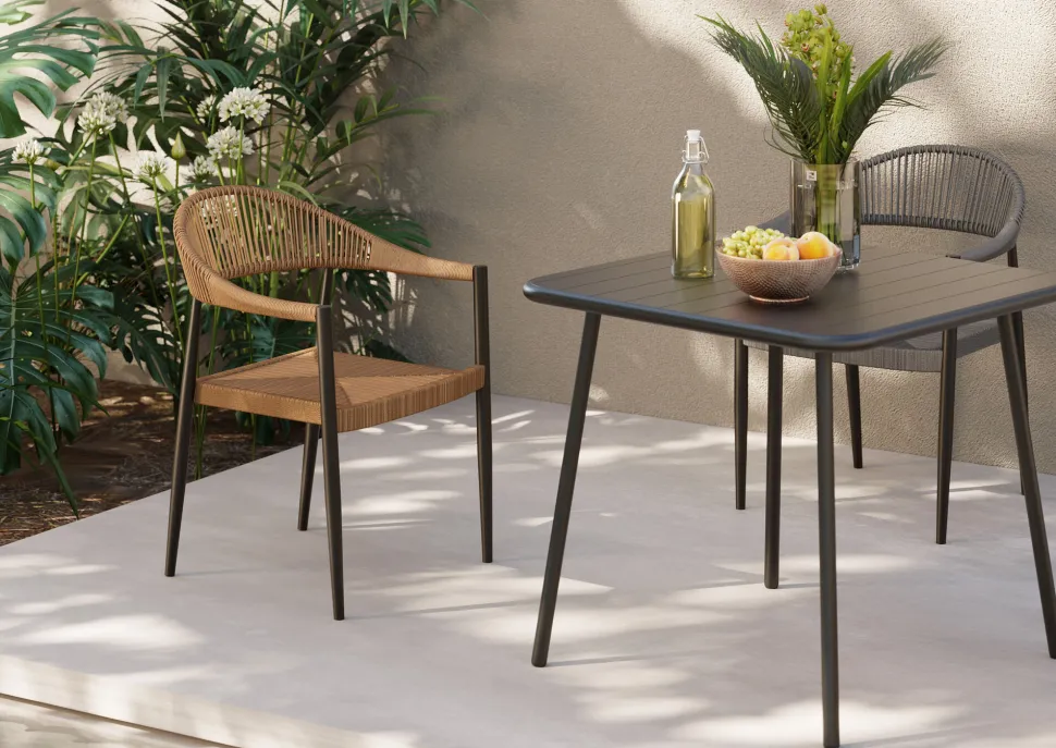 Armlehnstuhl Palma Grau