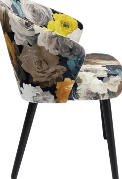 Armlehnstuhl Peony Flower Gelb