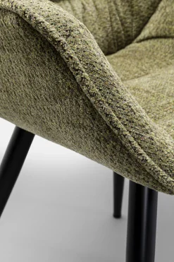 Armlehnstuhl Thelma Melange Grün
