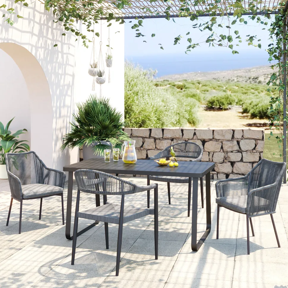 Armlehnstuhl Wave Grau