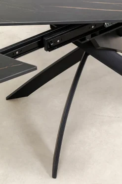 Ausziehtisch Twist Schwarz 120(30+30)x90cm