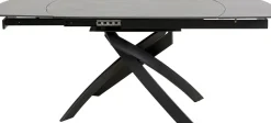 Ausziehtisch Twist Schwarz 120(30+30)x90cm