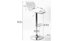 Barhocker Ornament White