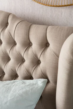 Bett City Spirit Linen Natural 160x200cm