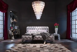 Bett Desire Velvet Silbergrau 160x200 cm