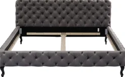 Bett Desire Velvet Silbergrau 160x200 cm