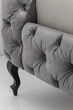 Bett Desire Velvet Silbergrau 160x200 cm