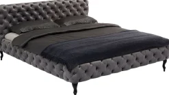Bett Desire Velvet Silbergrau 180x200 cm