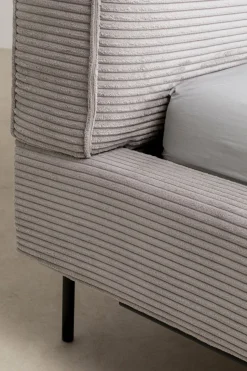 Bett East Side Cord Grau 160x200cm