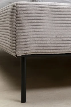 Bett East Side Cord Grau 160x200cm