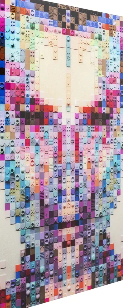 Bild Glas Pixel Face 120x80cm