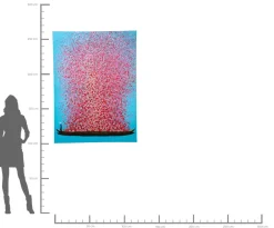 Bild Touched Flower Boat Blau Pink 120x160cm