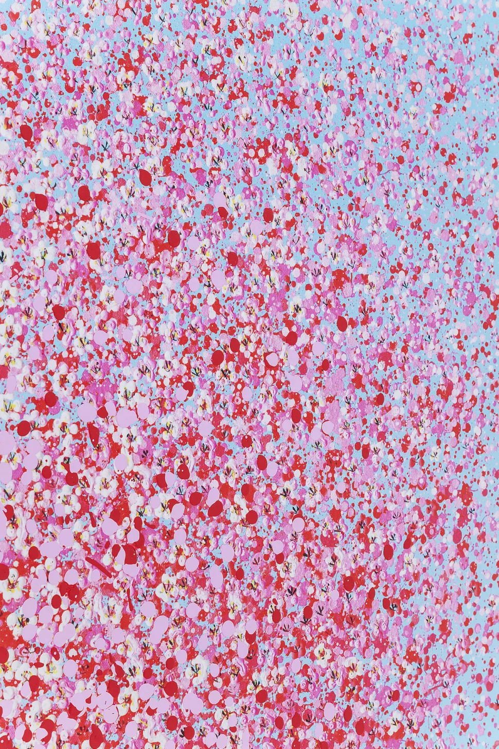 Bild Touched Flower Boat Blau Pink 80x100cm