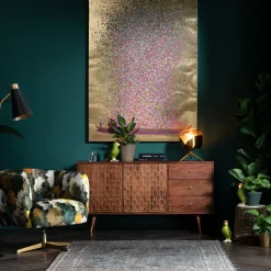 Bild Touched Flower Boat Gold Pink 120x160cm