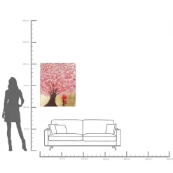 Bild Touched Flower Couple Gold Pink 80x100cm