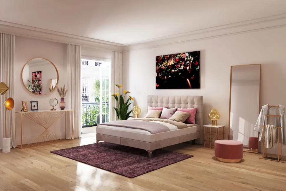 Boxspringbett Benito Star Creme 160x200cm