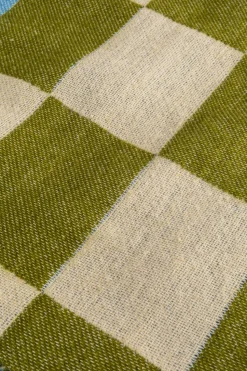 Decke Checker Blau Grün 170x130cm