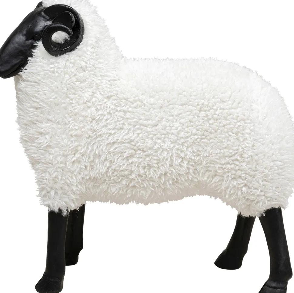 Deko Figur Bathilde Ram Weiß 78cm