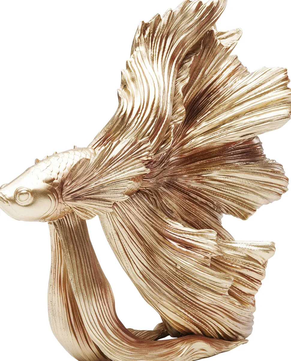 Deko Figur Betta Fish Gold Klein
