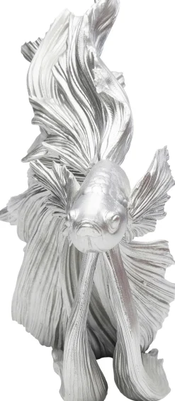 Deko Figur Betta Fish Silber Klein