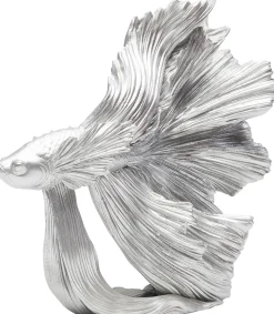 Deko Figur Betta Fish Silber Klein