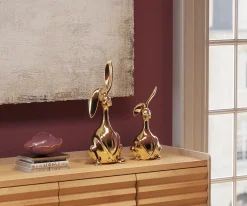 Deko Figur Bunny Gold 37cm