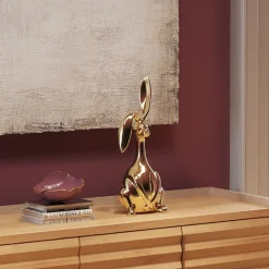 Deko Figur Bunny Gold 52cm