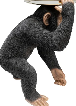 Deko Figur Butler Playing Chimp Schwarz 52cm