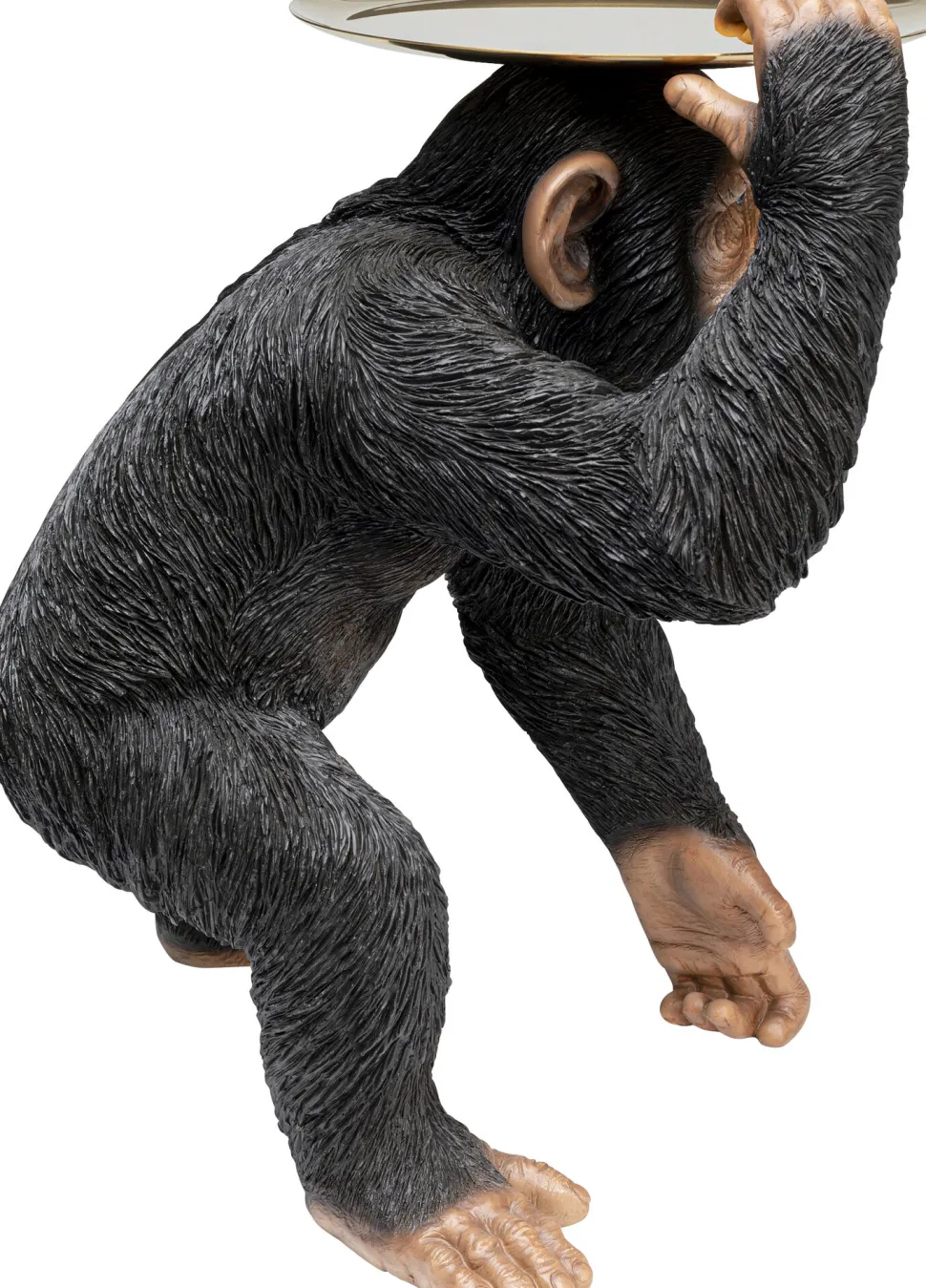 Deko Figur Butler Playing Chimp Schwarz 52cm