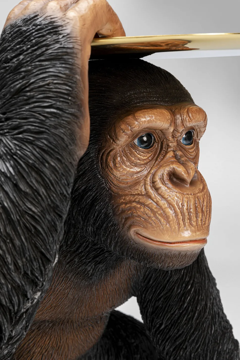 Deko Figur Butler Playing Chimp Schwarz 52cm