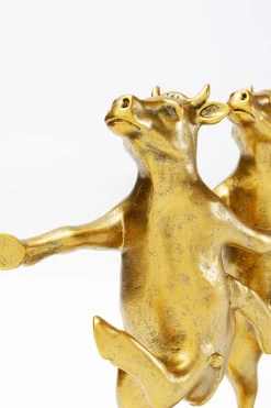 Deko Figur Dancing Cows Gold 40cm