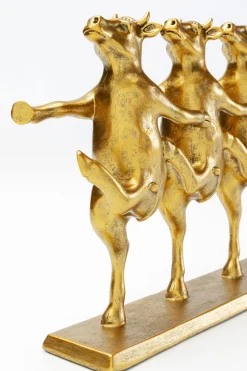 Deko Figur Dancing Cows Gold 40cm