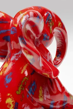 Deko Figur Elephant Dots Rot 18cm