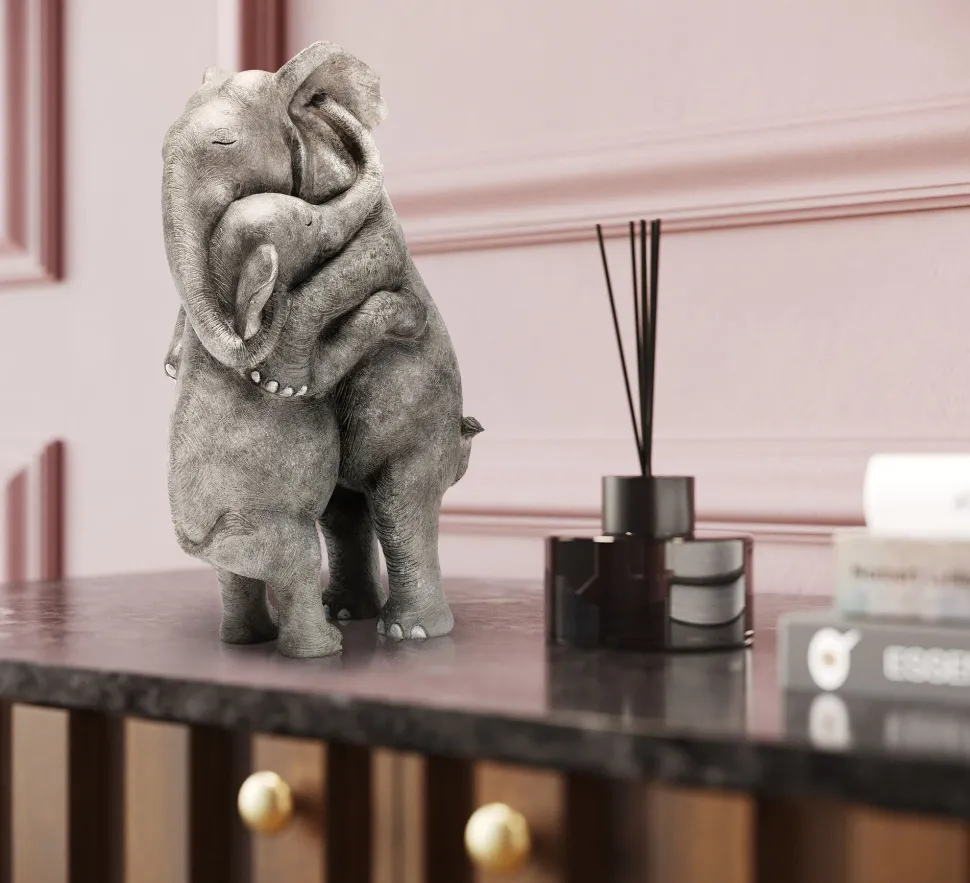 Deko Figur Elephant Hug