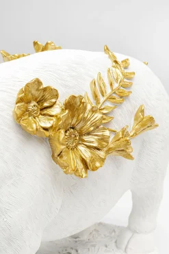 Deko Figur Flower Pig Weiß 21cm