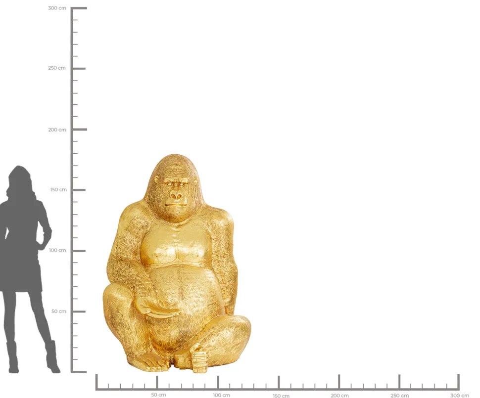 Deko Figur Gorilla Gold XL 180