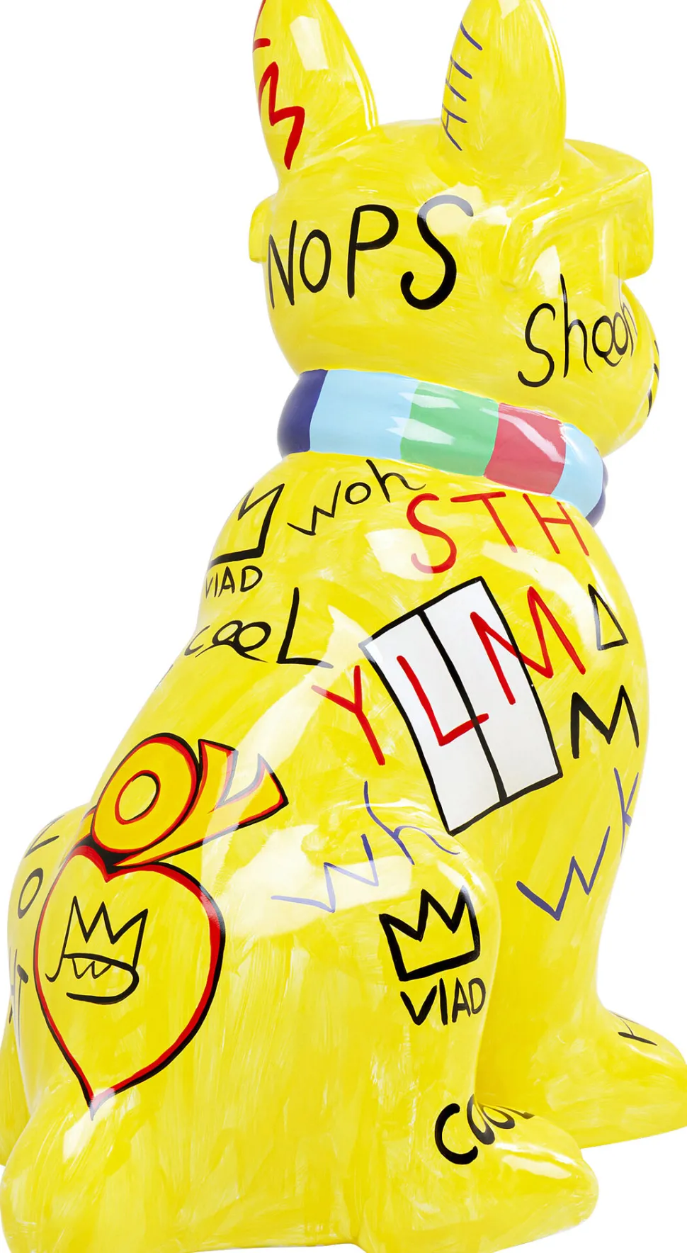 Deko Figur Graffiti Dog Gelb 122cm