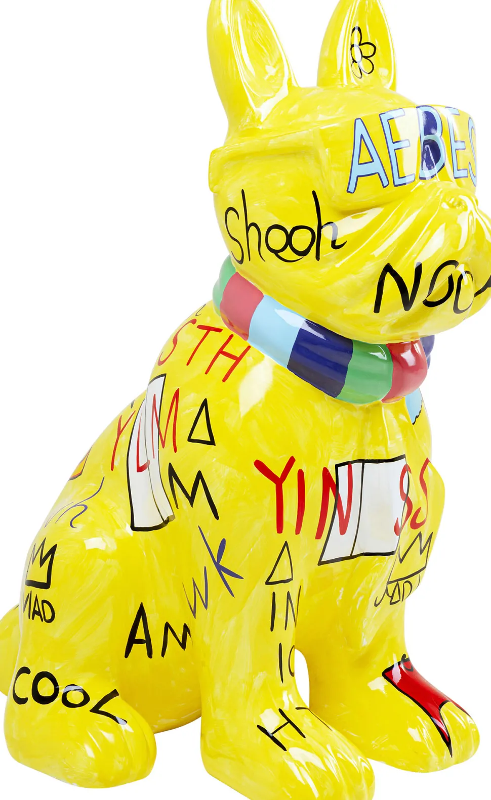 Deko Figur Graffiti Dog Gelb 122cm