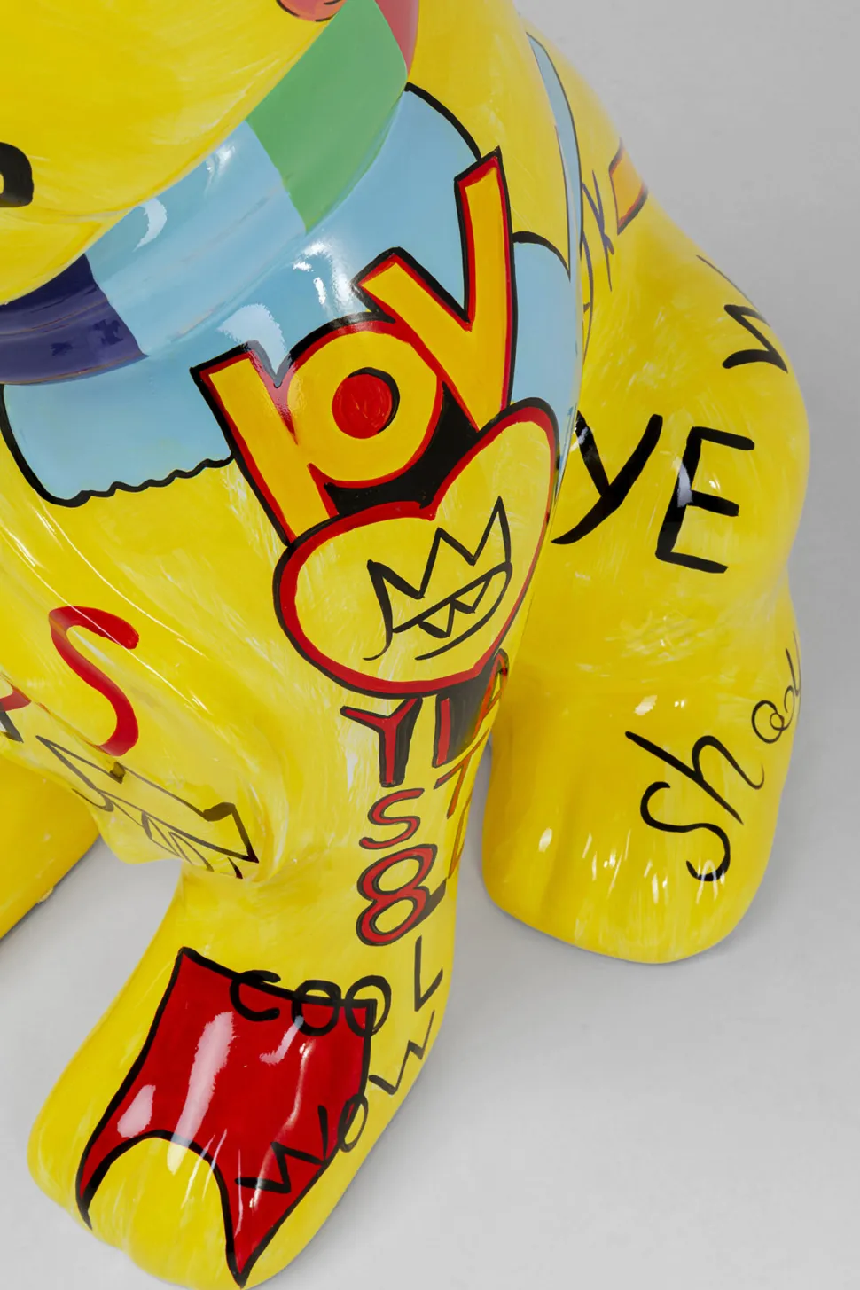 Deko Figur Graffiti Dog Gelb 122cm