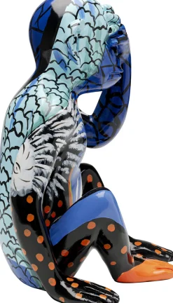 Deko Figur Graffiti Monkey Blau 39cm