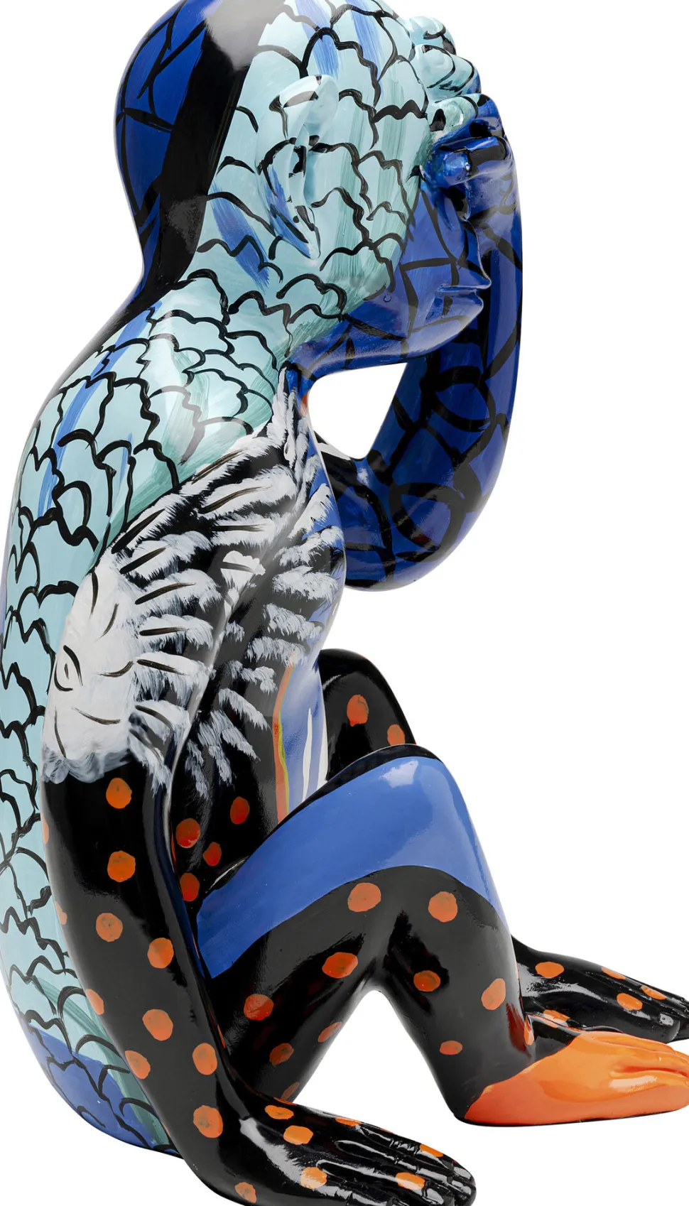 Deko Figur Graffiti Monkey Blau 39cm