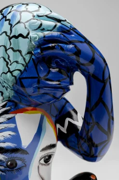 Deko Figur Graffiti Monkey Blau 39cm