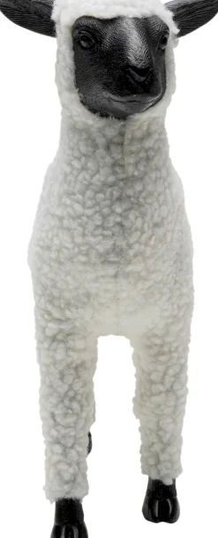 Deko Figur Happy Sheep Wool Weiß 28cm