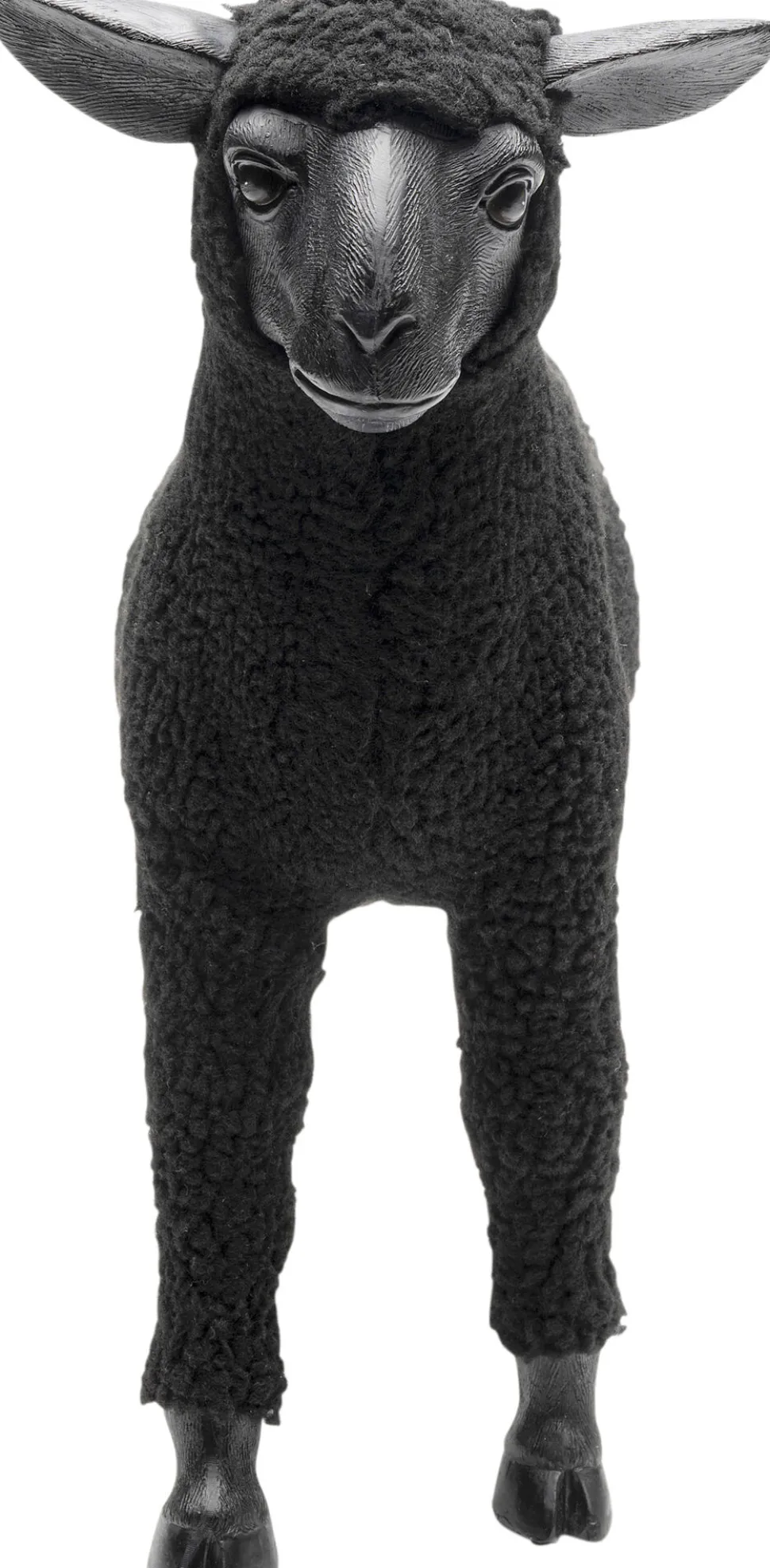 Deko Figur Happy Sheep Wool Schwarz 37cm